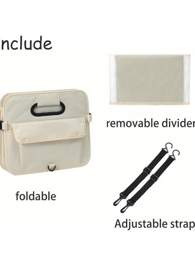 Large Capacity Black Oxford Fabric Trunk Organizer Foldable Car Storage Bag - Image 4